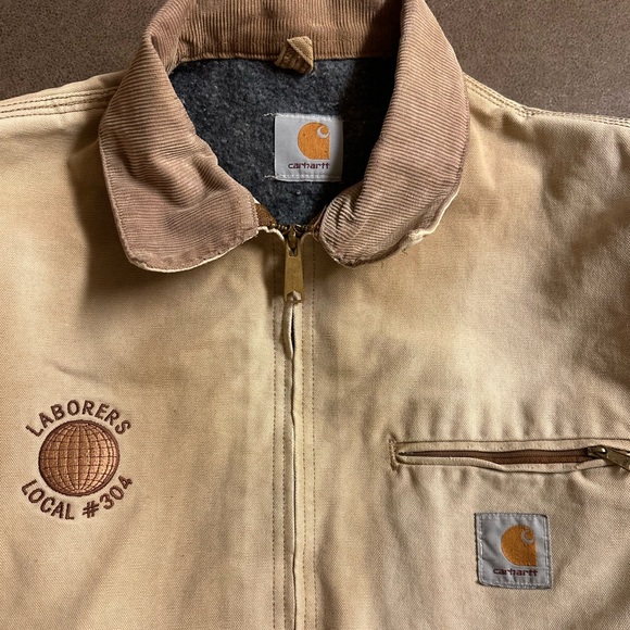 sunbleached 90s vintage carhartt detroit jacket - Picture 3 of 4